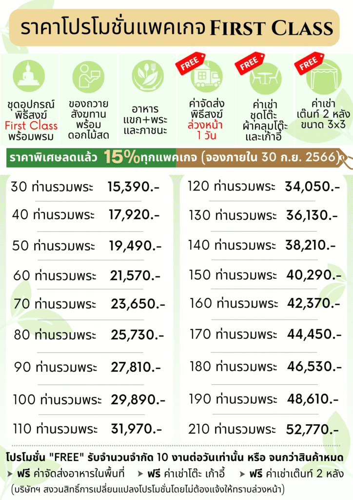 First Class Pricing