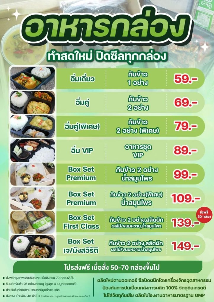 แพคเกจอาหารกล่อง